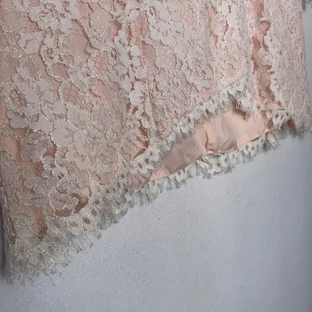 1980s Cachet Bari Protas Victorian Romantic Lace Peplum Suit Set USA Size 4